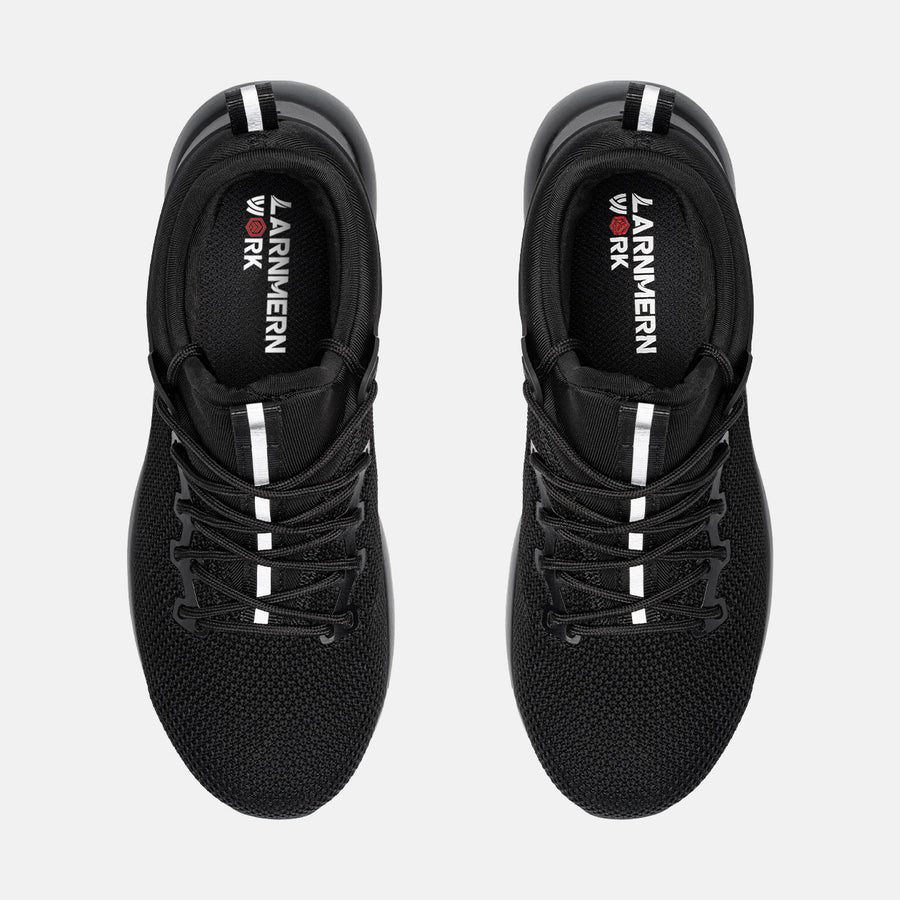 LARNMERN Waterproof Steel Toe Shoes for Men Slip On Work Sneakers Comf