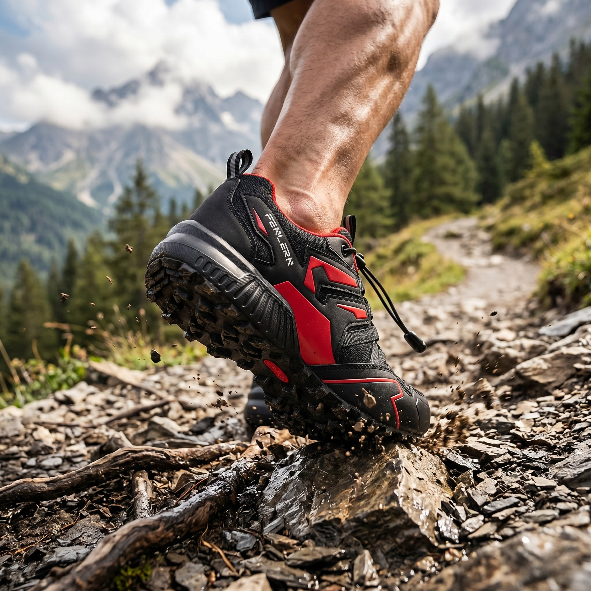 Men's Water Resistant Trail Sneakers Lightweight Comfortable Trail Running Shoes For Mixed Terrain, #F0476199