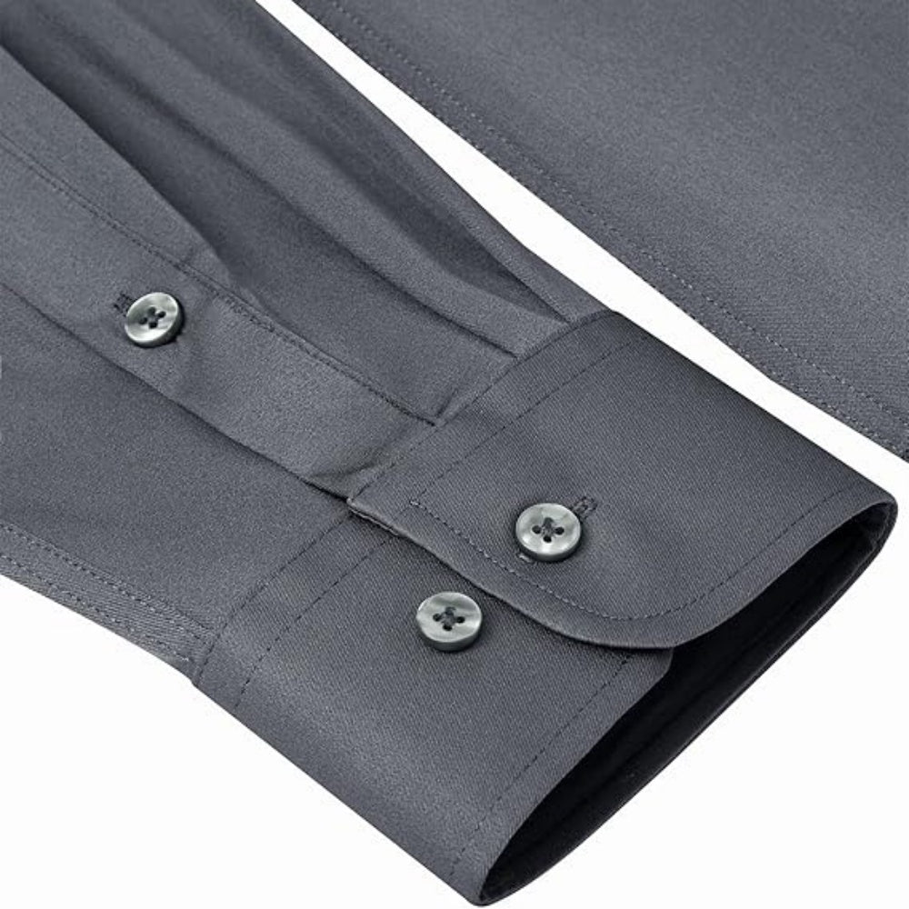 Men‘s Stain Resistant Dress Shirts Long Sleeve Button Down Anti Stain Shirts