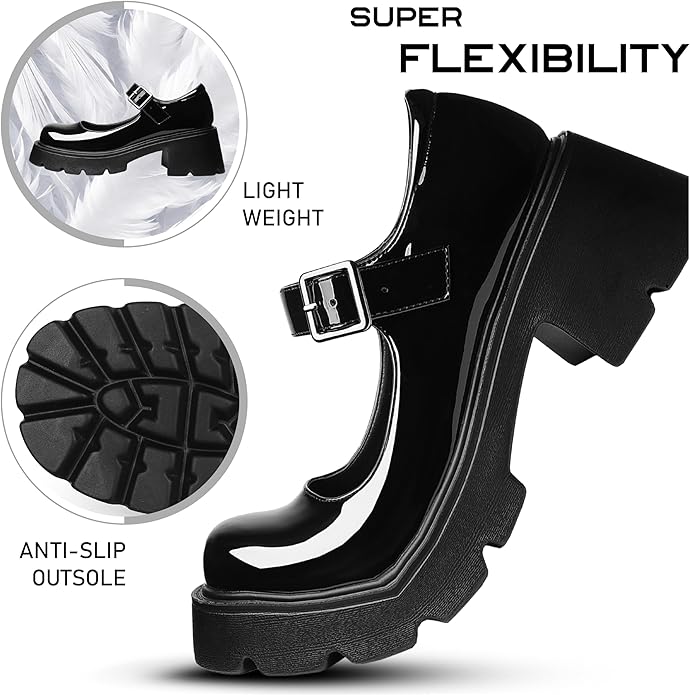 Women's Mary Janes Platform Mary Janes Round Toe Dress Shoes