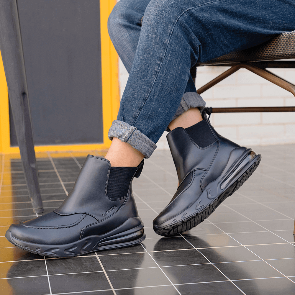 Larnmern Men's Non-slip Waterproof Slip-on Work Boots,#31183