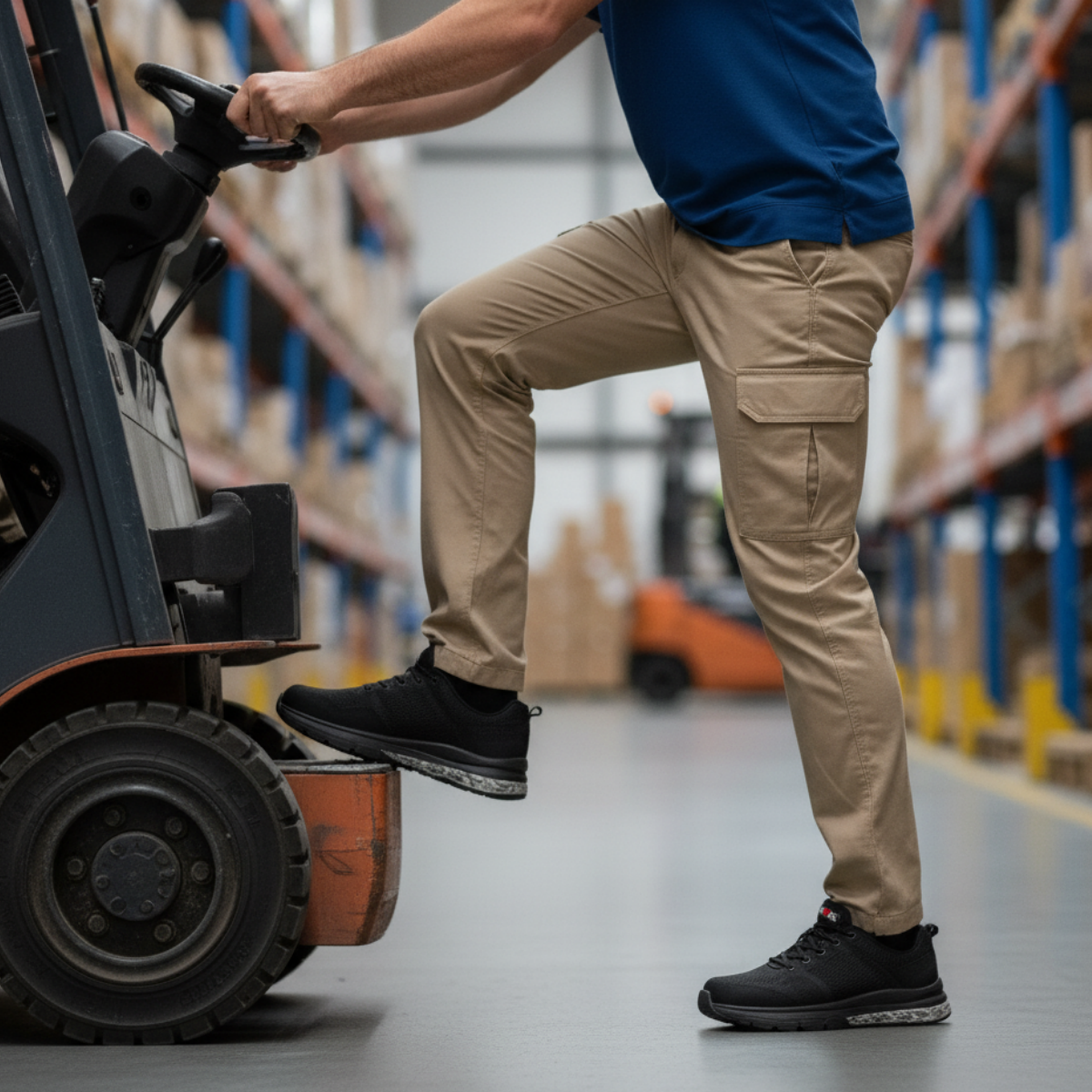 LARNMERN Men Non Slip Steel Toe Shoes Breathable Work Safety Sneakers,#51615