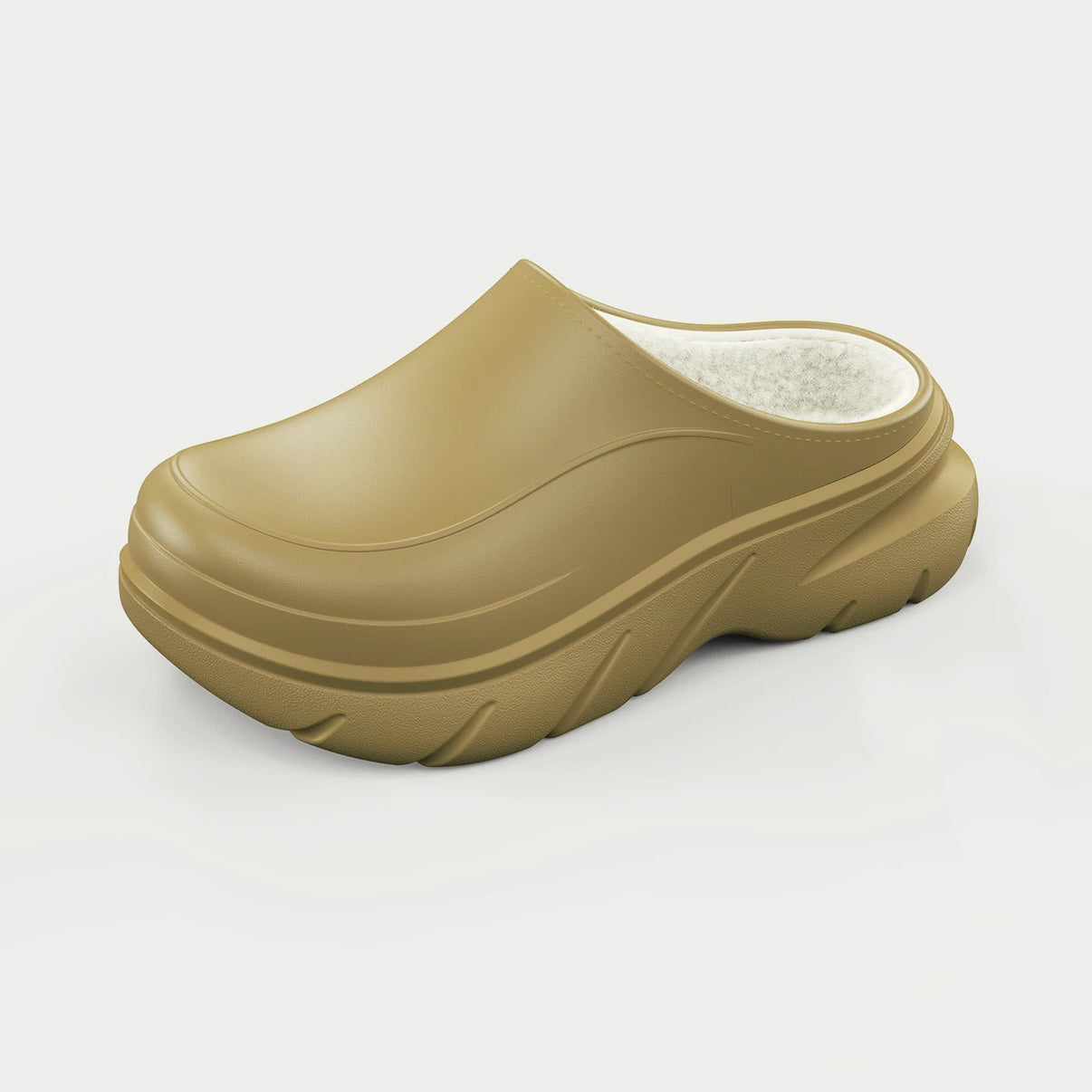 Fuzzy Lined Clogs Waterproof Anti Slip Work Shoes For Winter Men Women