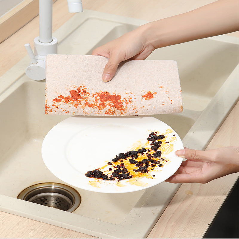 Larnmern 20PCS Non-Stick Oil Cleaning Loofah Rag For Chef Kitchen