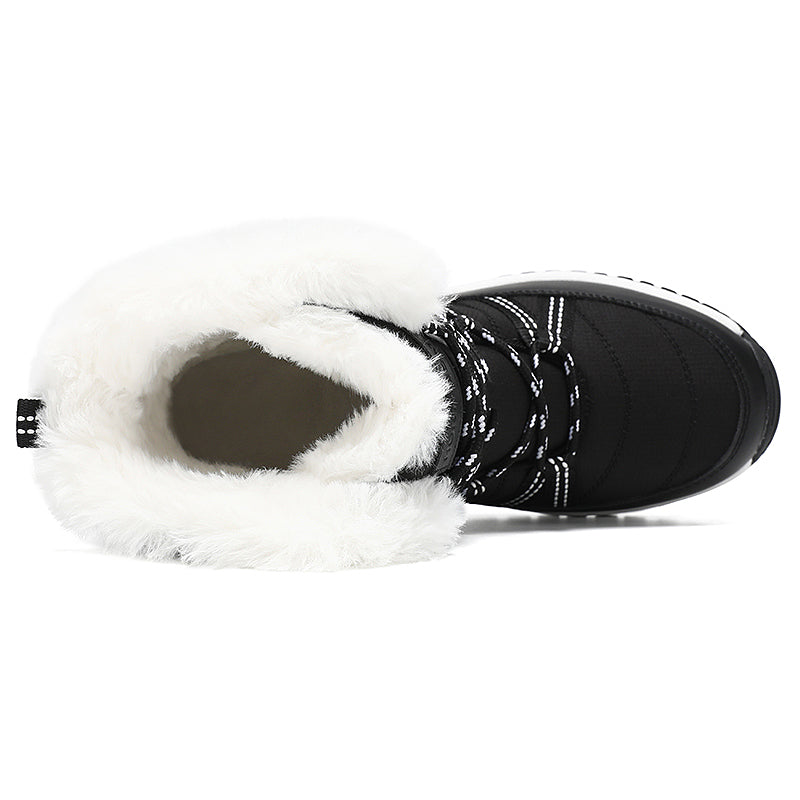 Women's Winter Fur Lined Waterproof Walking Boots Non Slip Snow Boots, #1790