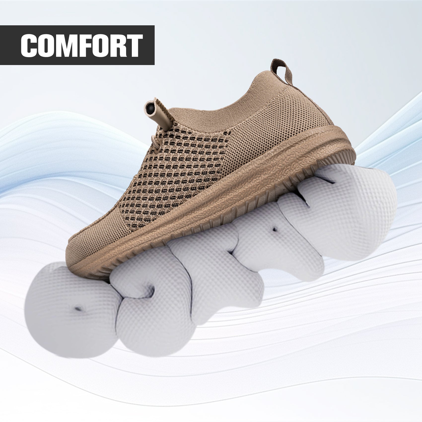 LARNMERN Slip On Steel Toe Shoes Men
