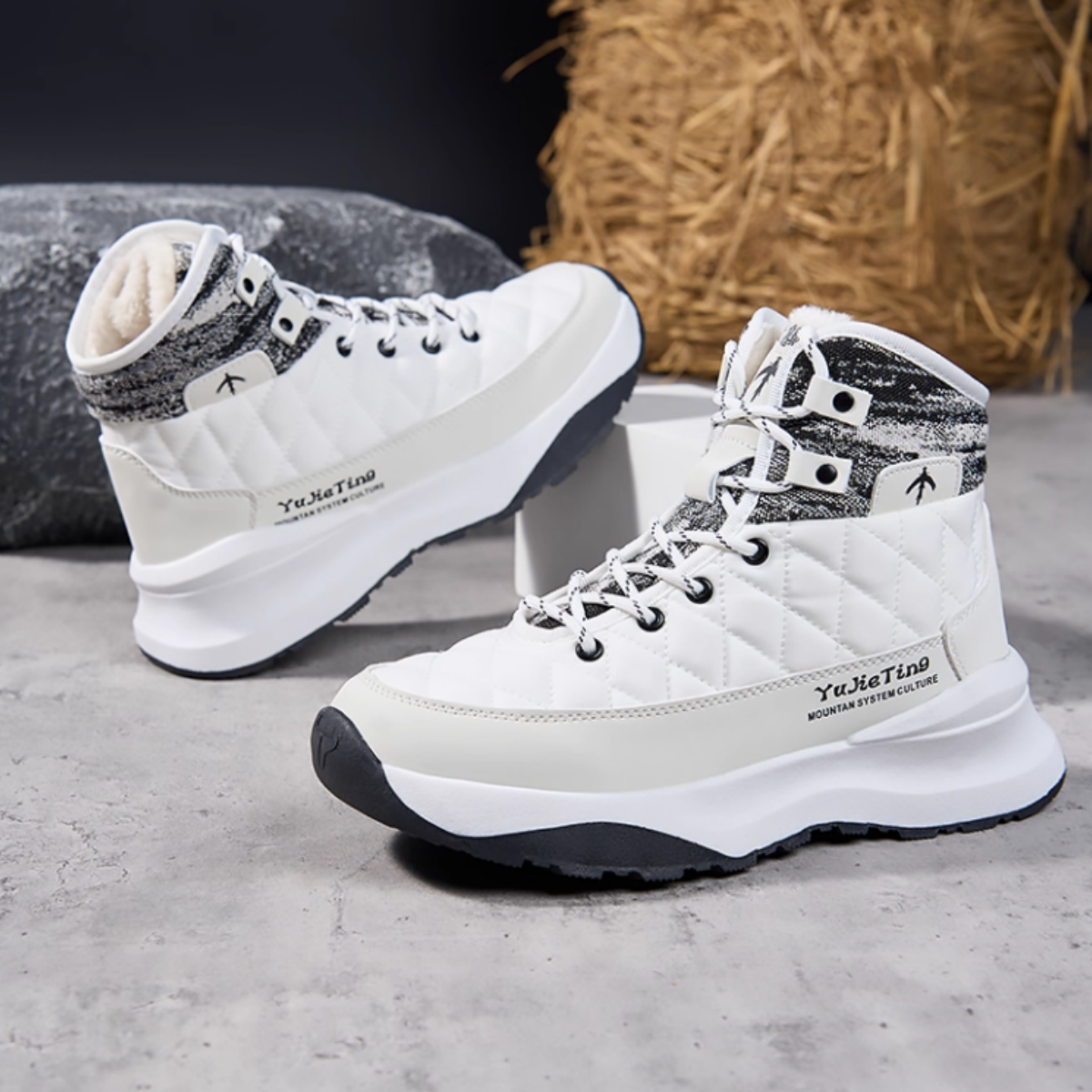 Fleece-lined Waterproof Non-slip Snow Boots Winter Boots