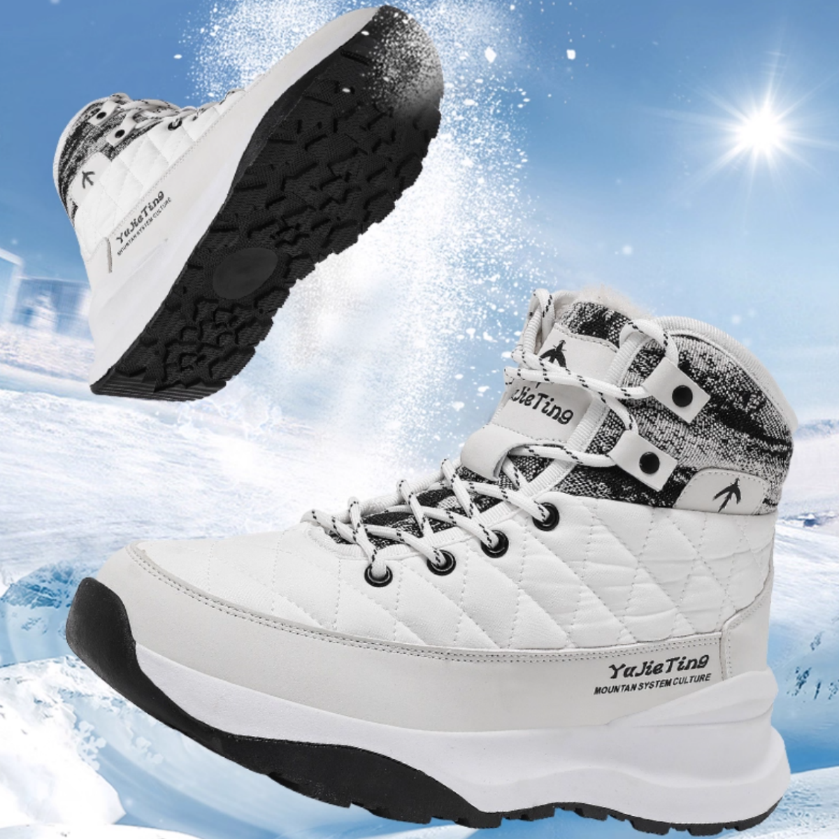 Fleece-lined Waterproof Non-slip Snow Boots Winter Boots