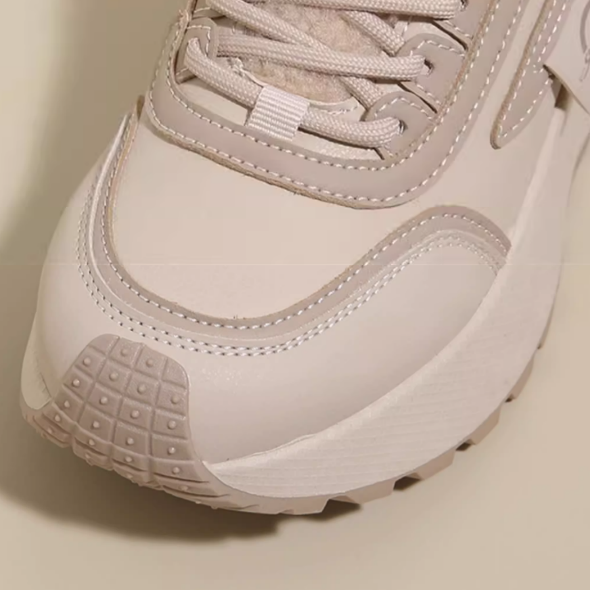 Women Lace Up Fleeced Lined Winter Walking Platform Sneaker