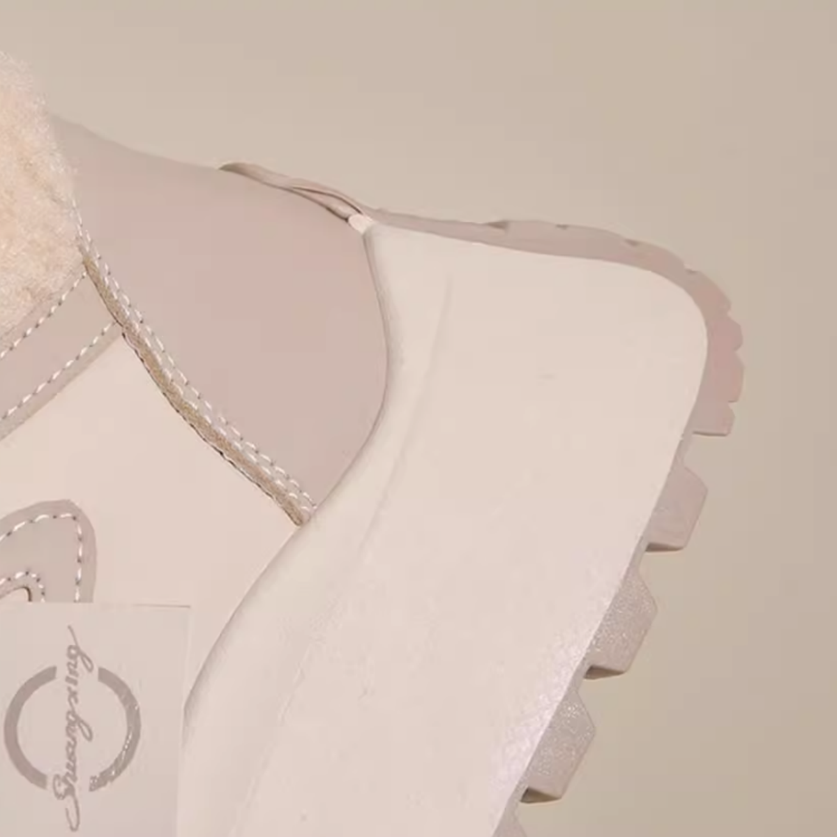 Women Lace Up Fleeced Lined Winter Walking Platform Sneaker