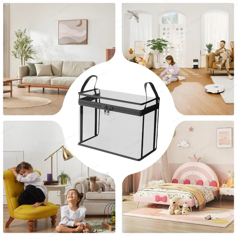Large Clear Thick Plastic Storage Box with Hinged Lid, Heavy-Duty Durable High Capacity Organizer, Perfect for Home, Camping, Travel, Attic and Moving