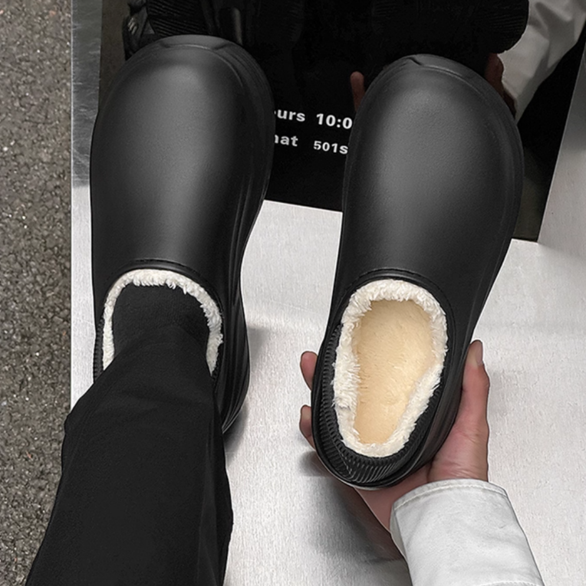 Winter Waterproof Warm Slippers for Women Men Indoor and Outdoor