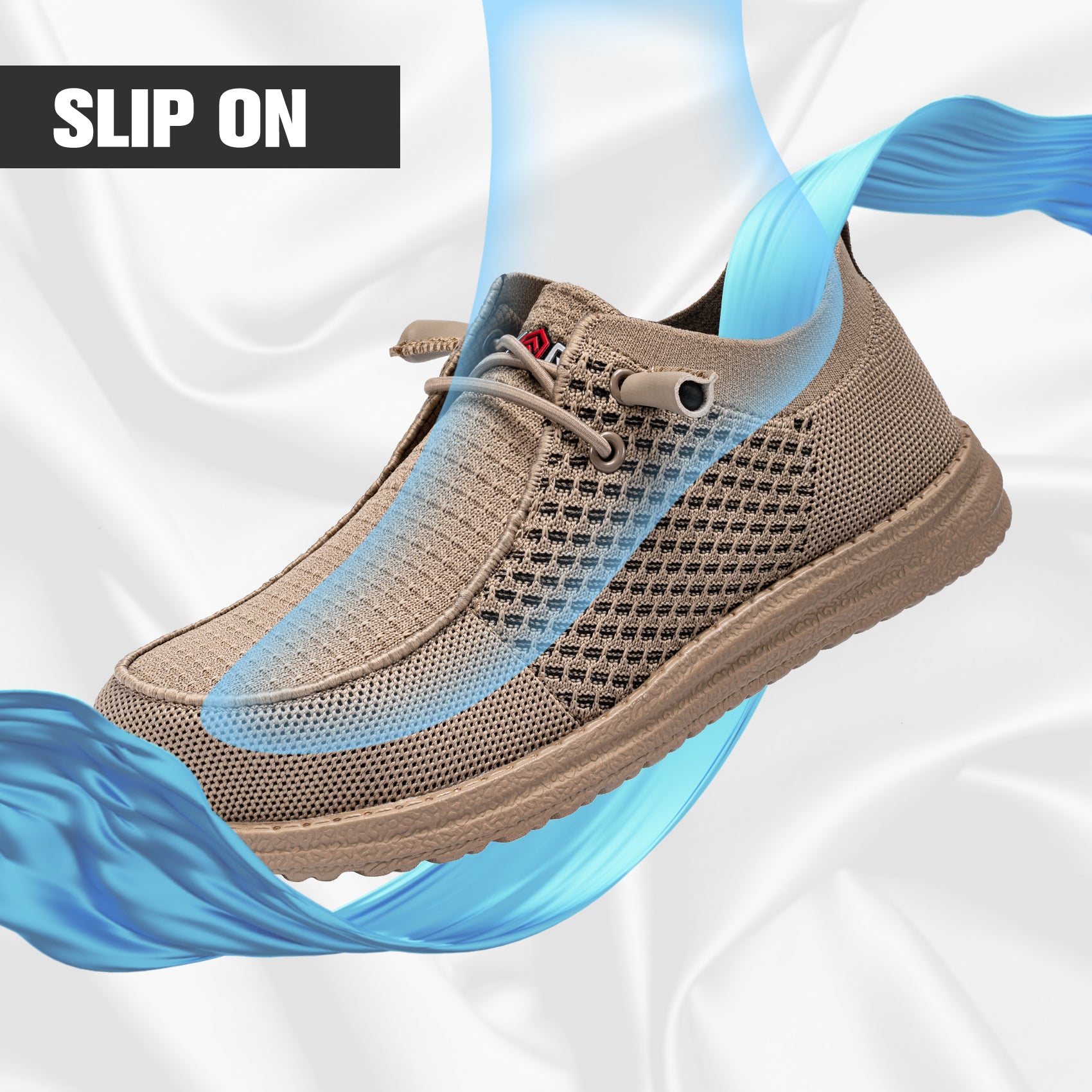 LARNMERN Slip On Steel Toe Shoes Men